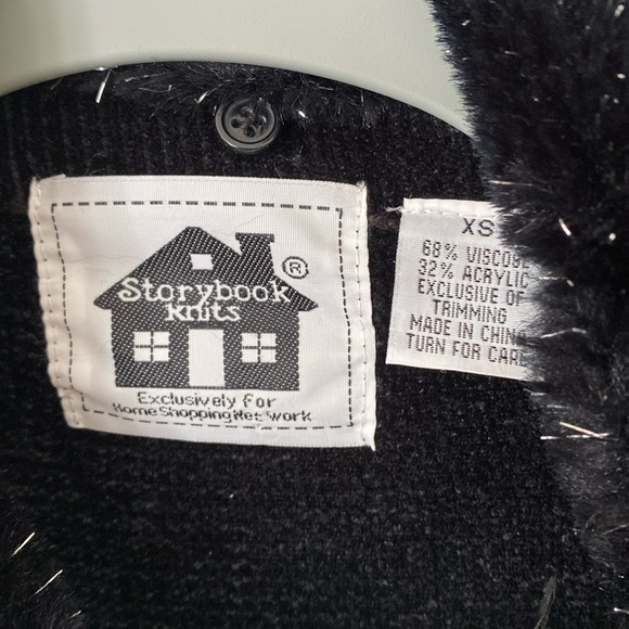 Storybook Knit Halloween Cardigan Sweater With Crystal Spider Buttons - Picture 8 of 9